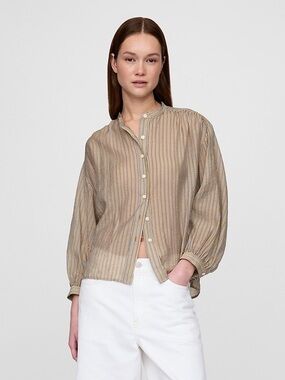 Gap Sheer Button-Front Shirt